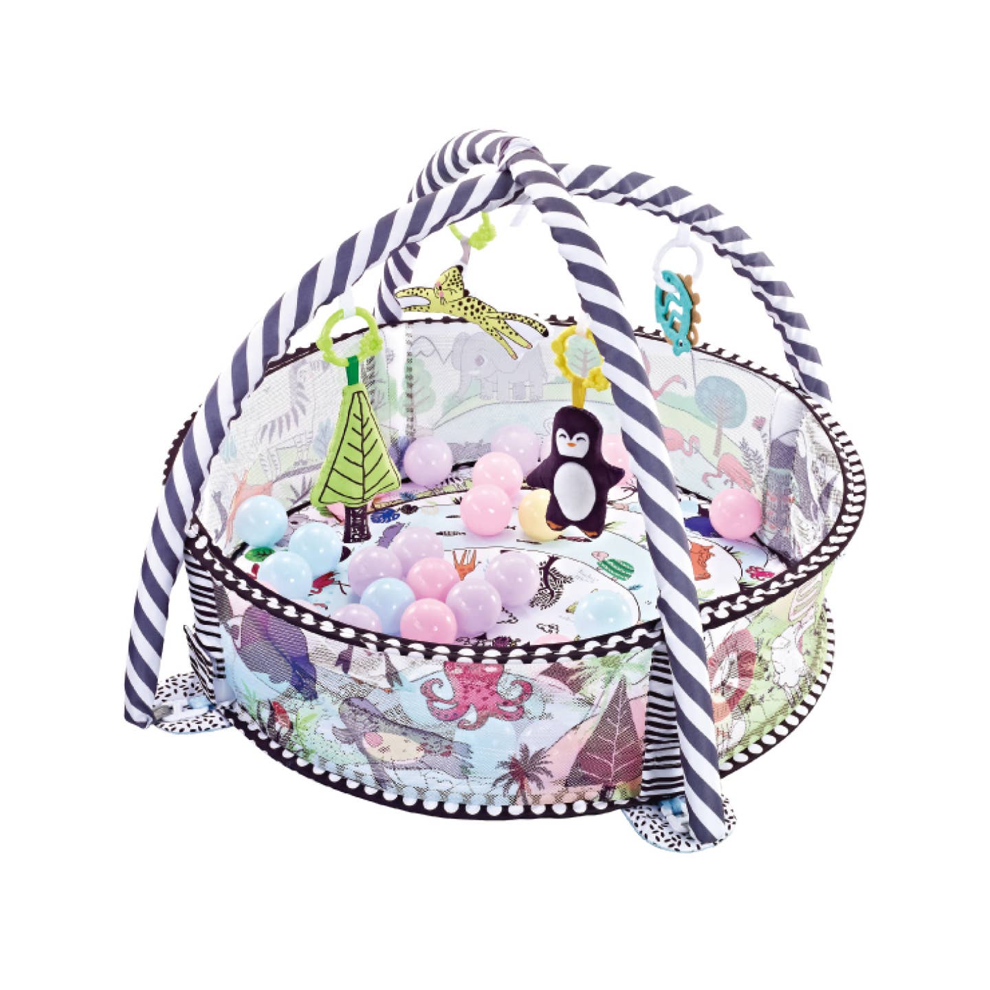 BABYSPIELPLATZ MIT BÄLLEN - ANIMALS WORLD - KIKKABOO