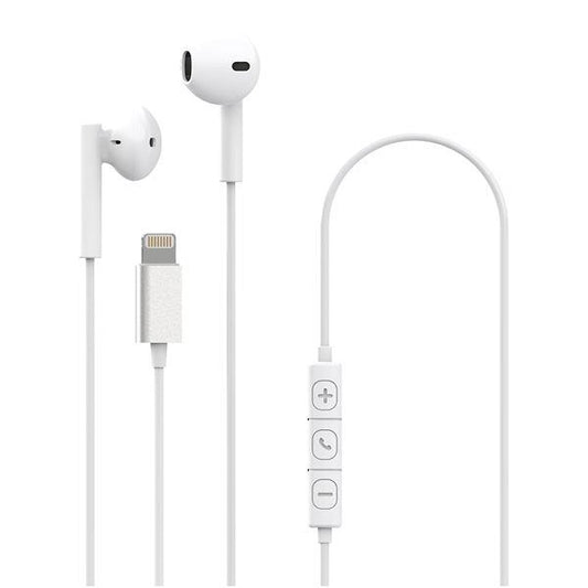 HEADSET STEREO ULTRA LIGHT DROP LIGHTNING WHITE - CELLY