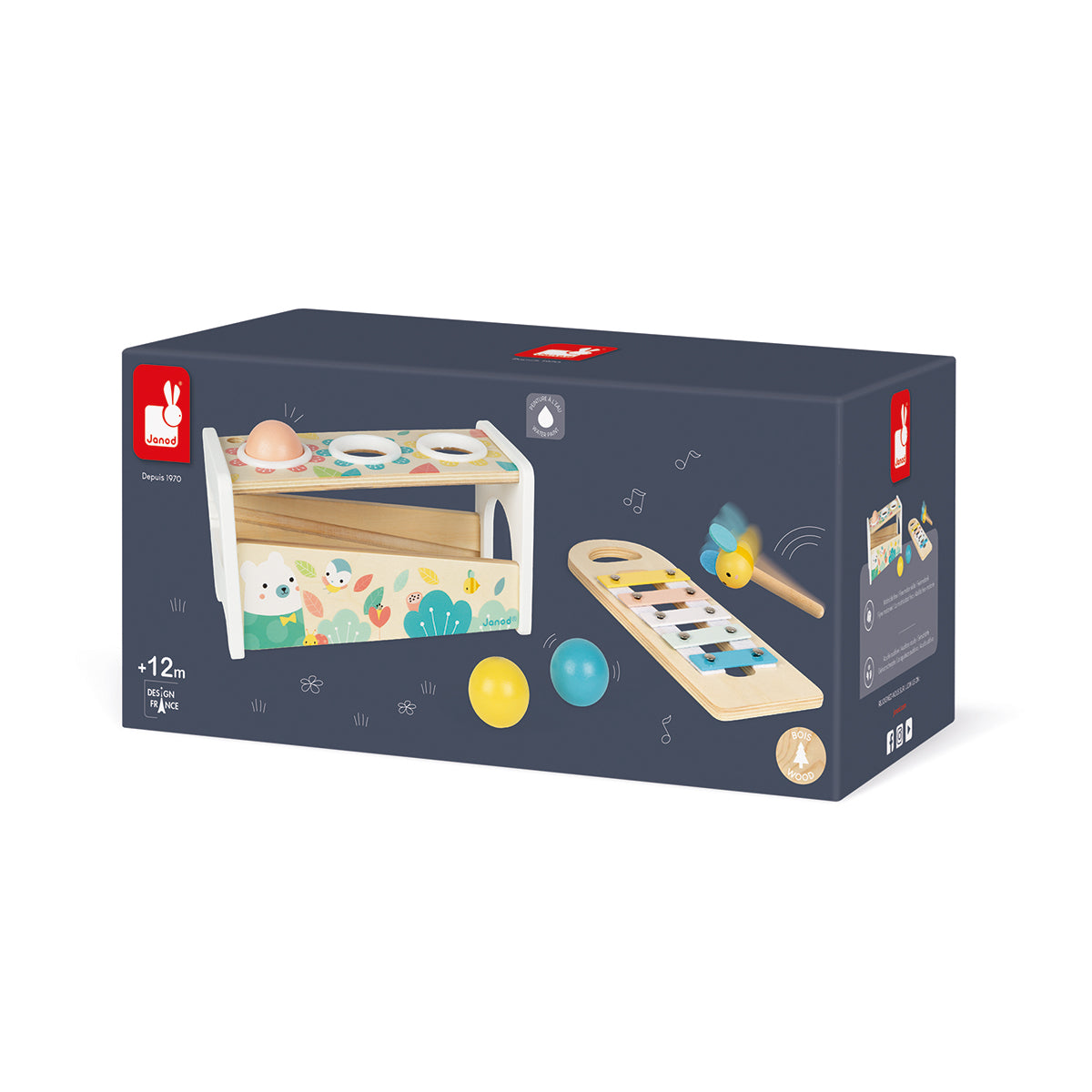 2-IN-1-SPIELZEUG MIT XYLOFON – JANOD