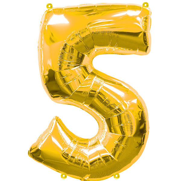 BALLON 5 GOLD - AMSCAN