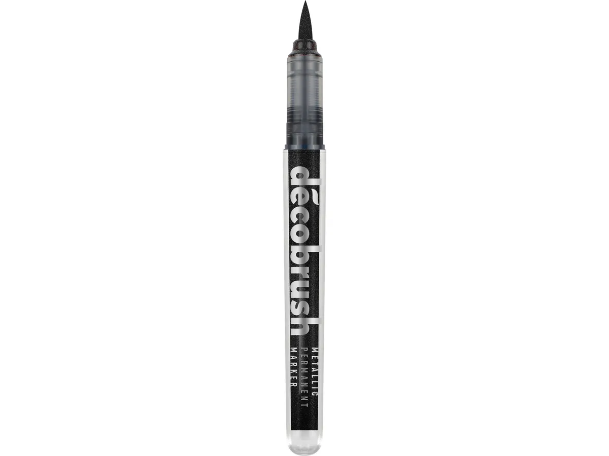 DECOBRUSH Metallic Marker Schwarz - KARIN