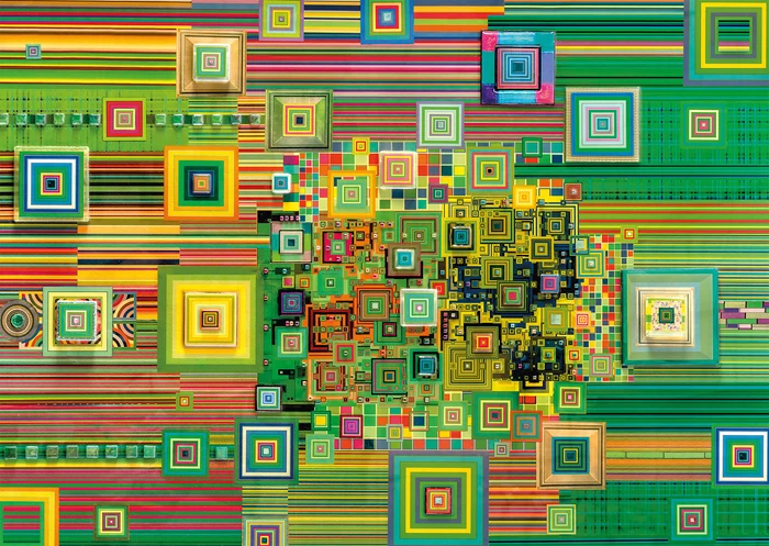 ABSTRAKTES PUZZLE GRÜN 1000 TEILE - SCHMIDT