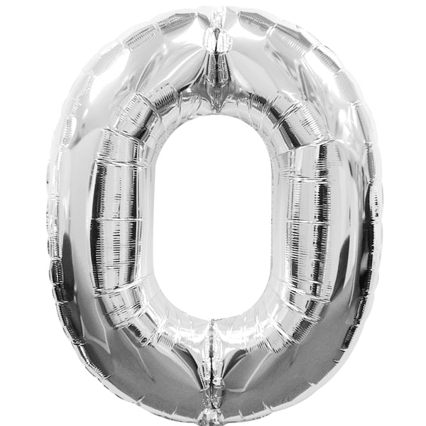 BALLON 0 SILBER - AMSCAN