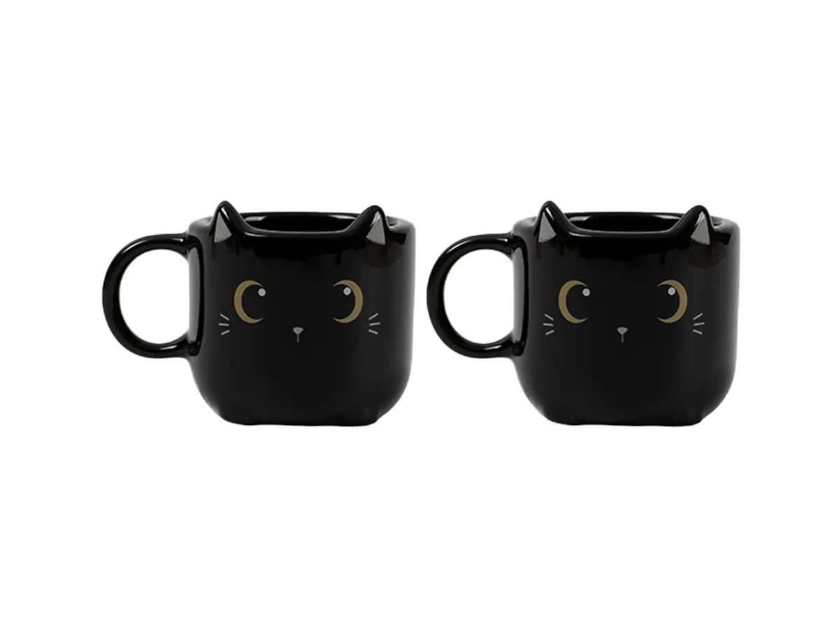 COPPIA TAZZINE DA CAFFE' BLACK CAT - I-TOTAL