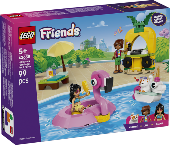 PISCINE PARTY AVEC UNE LICORNE ET UN FLAMANT ROSE - FRIENDS 42658 - LEGO