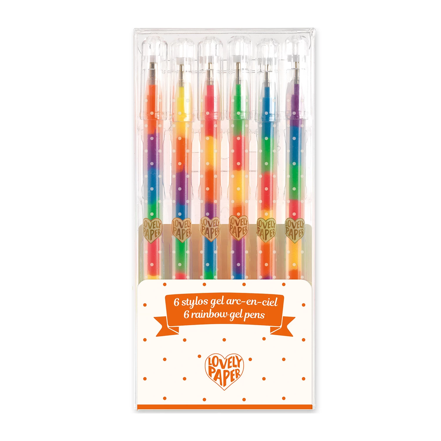 6 STYLOS GEL ARC-EN-CIEL - DJECO
