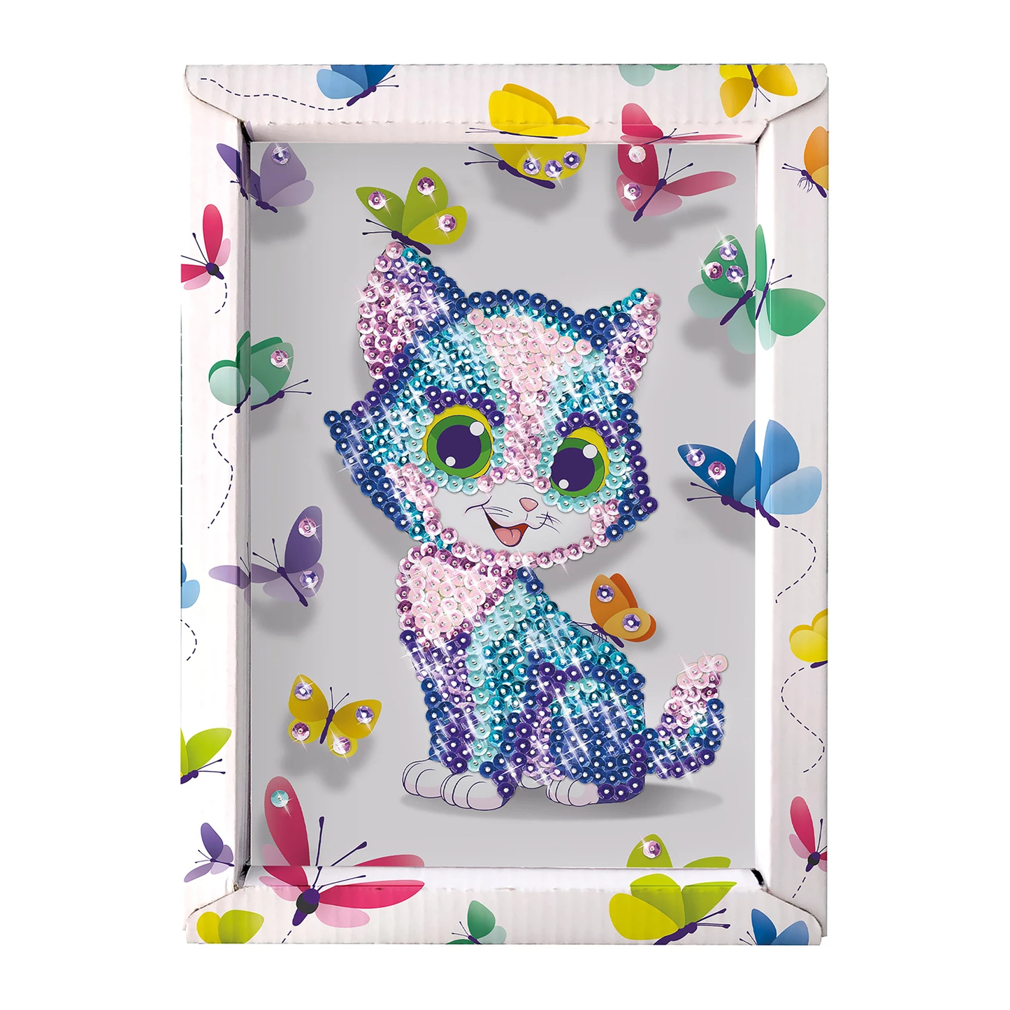 CHAT ARTISTIQUE À PAILLETTES - COLLECTION SEQUINS