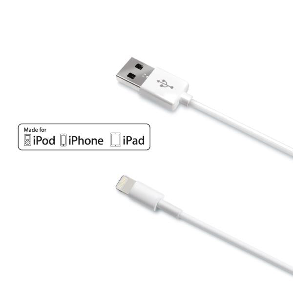 USB-/Lightning-Kabel Weiß - CELLY