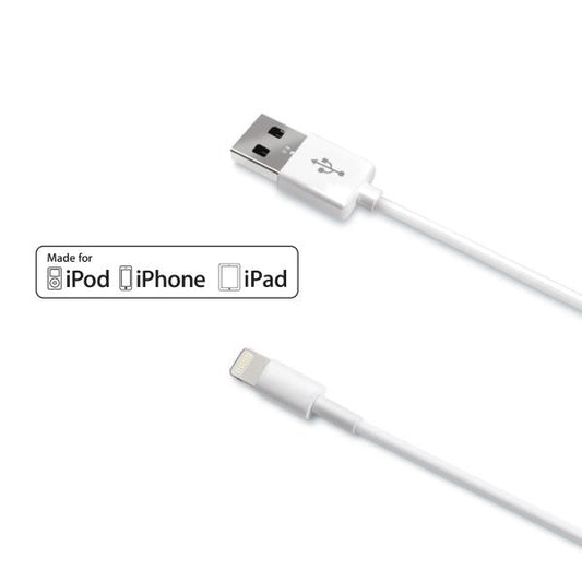 USB-/Lightning-Kabel Weiß - CELLY
