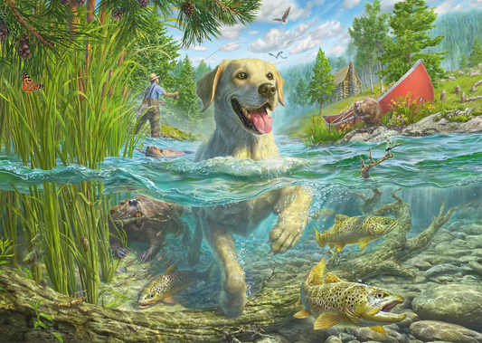 PUZZLE LABRADOR IN ACQUA 1000 PZ - SCHMIDT