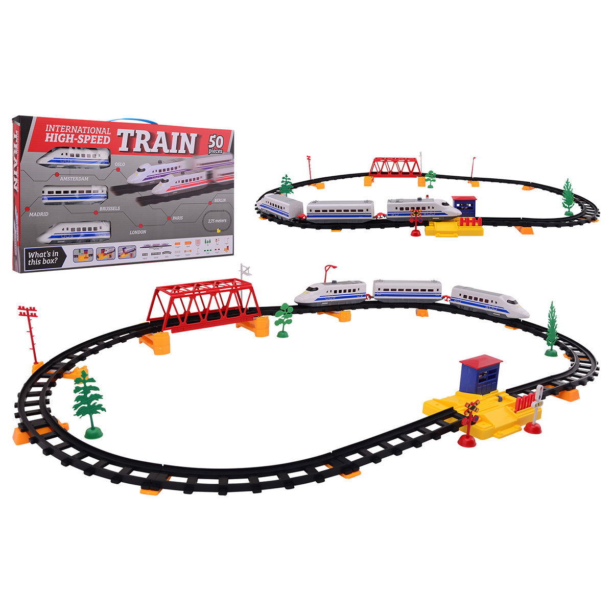 COFFRET DE TRAIN À GRANDE VITESSE 50 PIÈCES ASS. 🔶