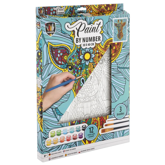 KIT DE PEINTURE SUR TOILE GIRAFE 🔶
