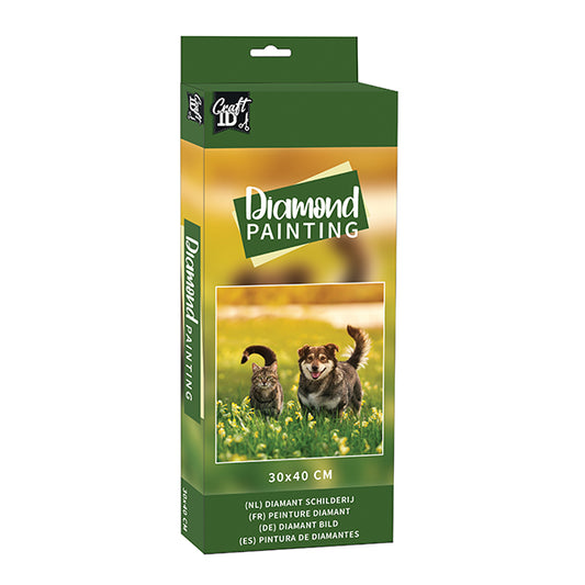 DIAMANTENMALEREI HUND UND KATZE 🔶