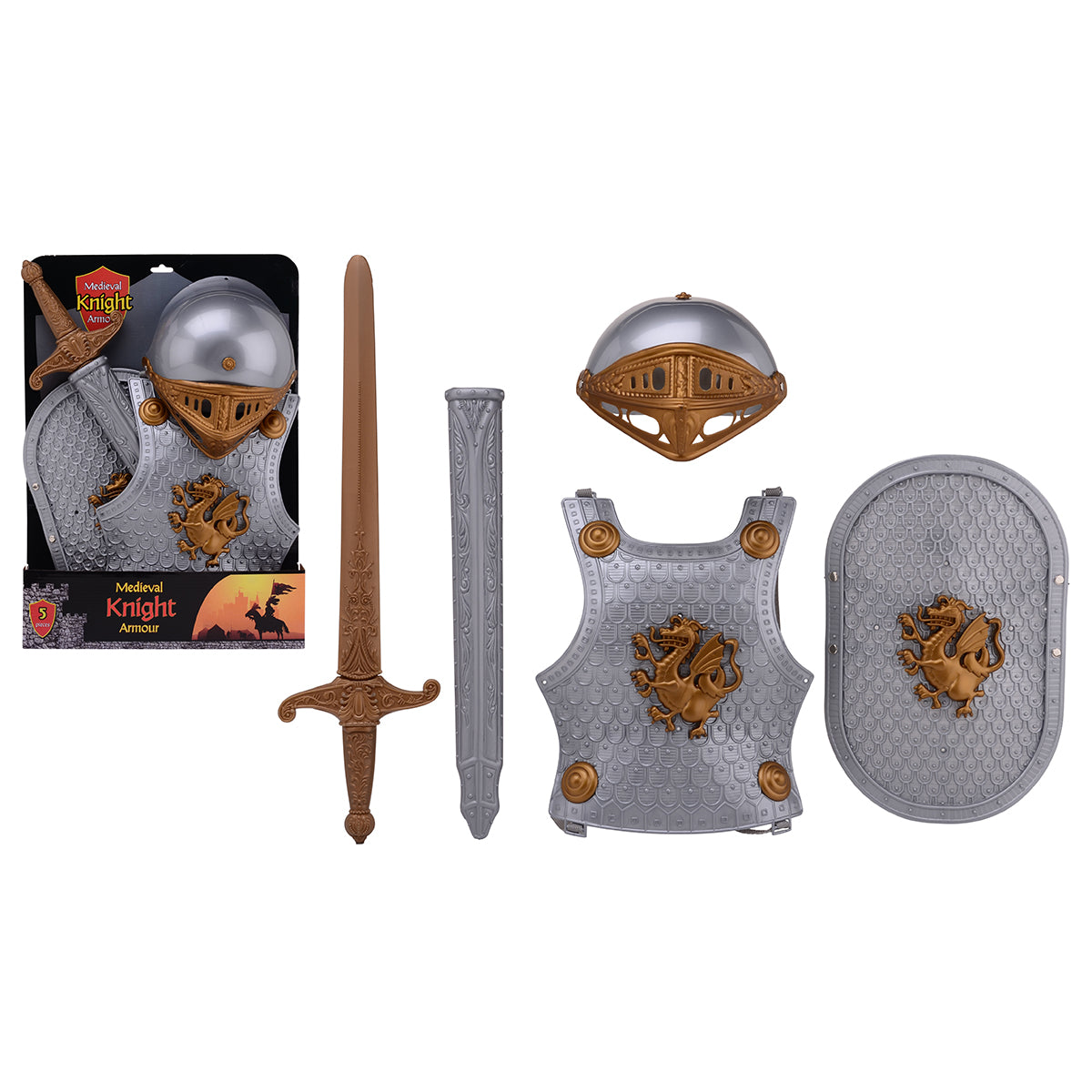 ARMURE DE CHEVALIER – 5 PIÈCES 🔶