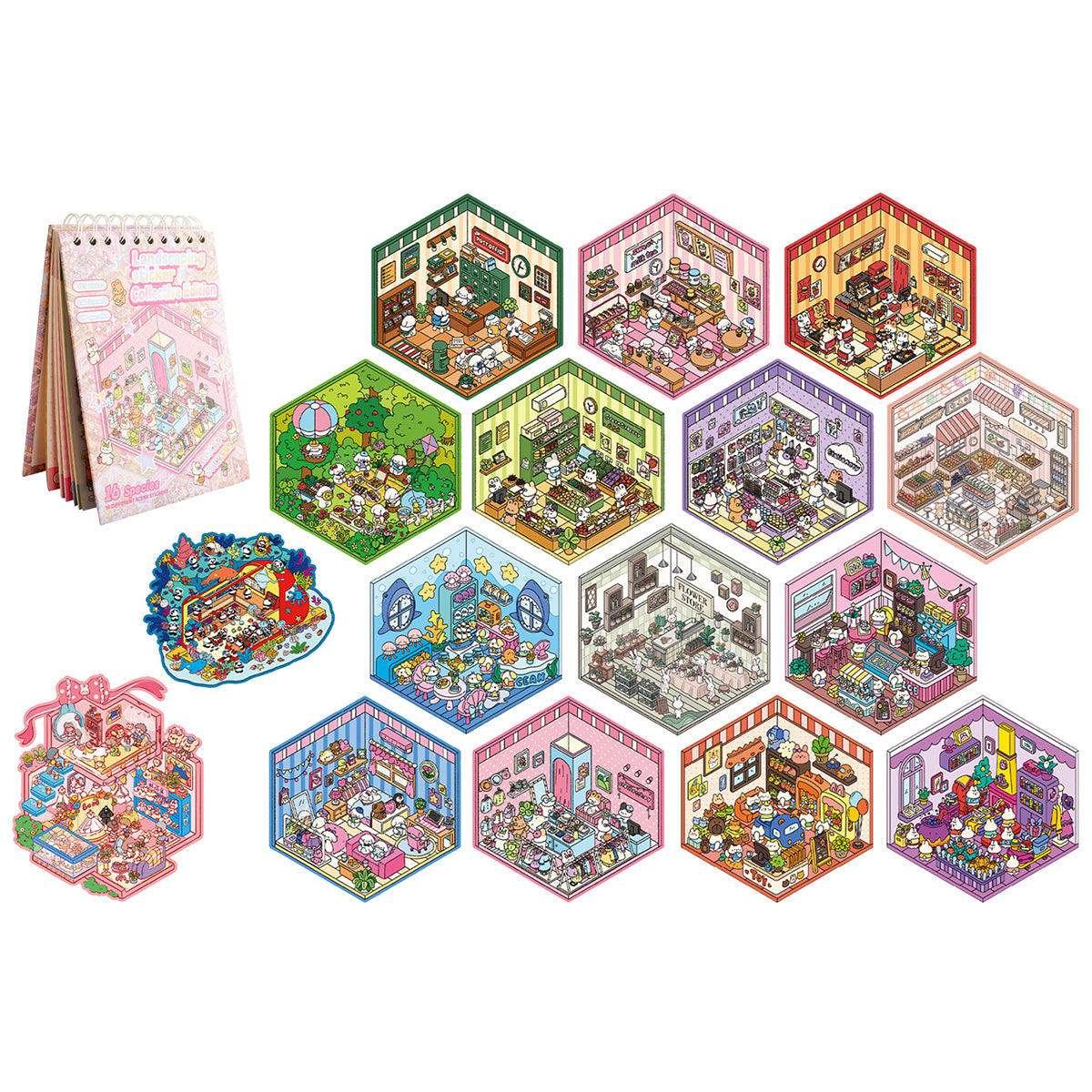 LIBRO CON SET DI ADESIVI FAI DA TE 3D 🔶