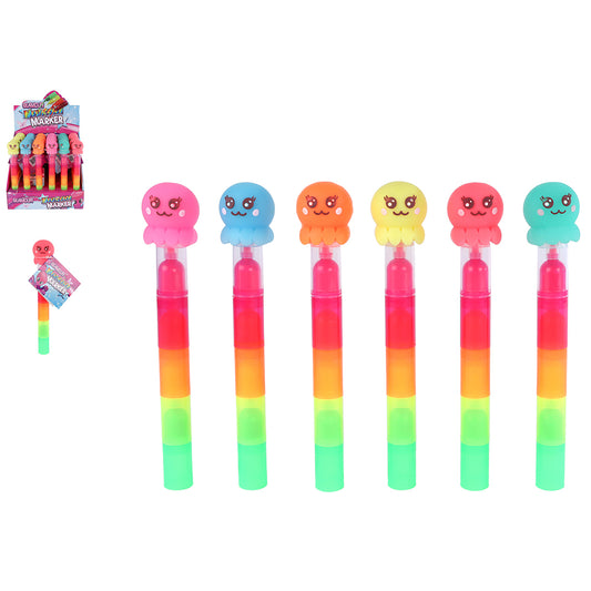 STYLO LUMINEUX OCTOPUS - (ASSORTIS) 🔶