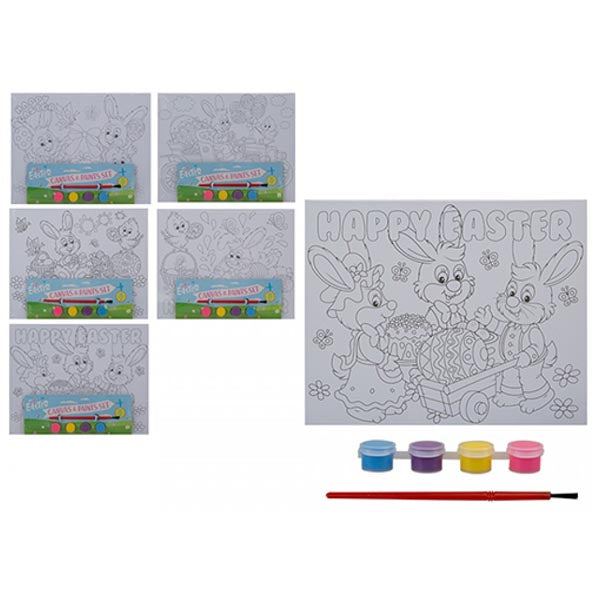LOT DE TOILES À PEINDRE PÂQUES ASSORTIES 🔶