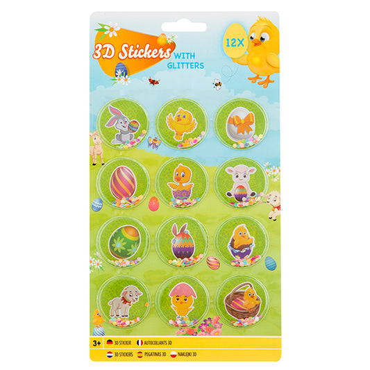 OSTEREIER-3D-STICKER MIT GLITZER 🔶