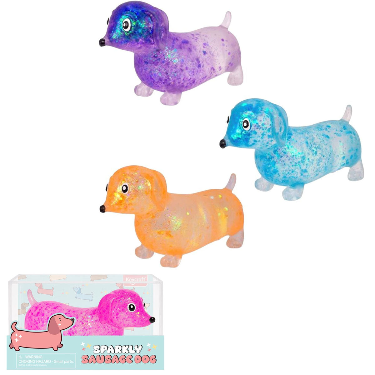 CHIEN ÉLASTIQUE À PAILLETTES ASSORTIES
