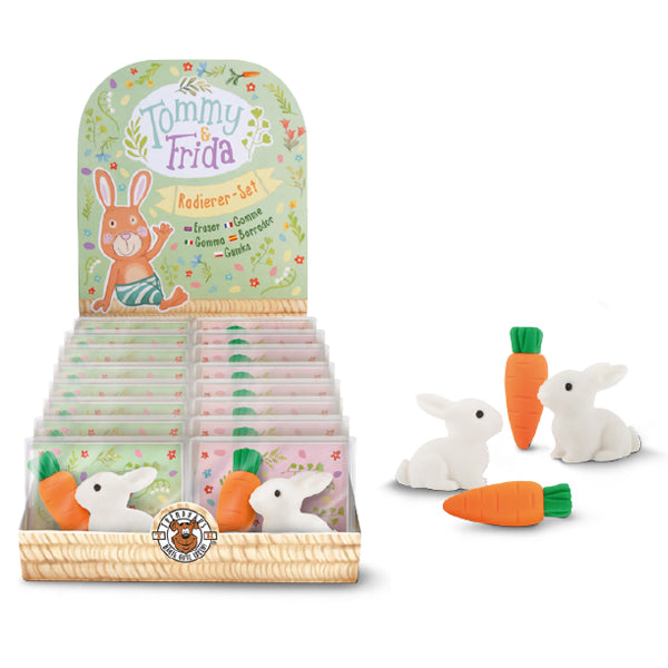 LOT DE 2 GOMMES LAPIN ET CAROTTE 🔶