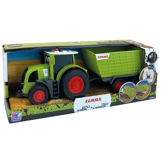 TRACTEUR CLAAS ENFANTS + REMORQUE 🔶