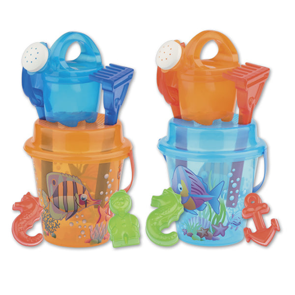 ENSEMBLE SEAU DE PLAGE CRAZY FISH 17 CM 🔶
