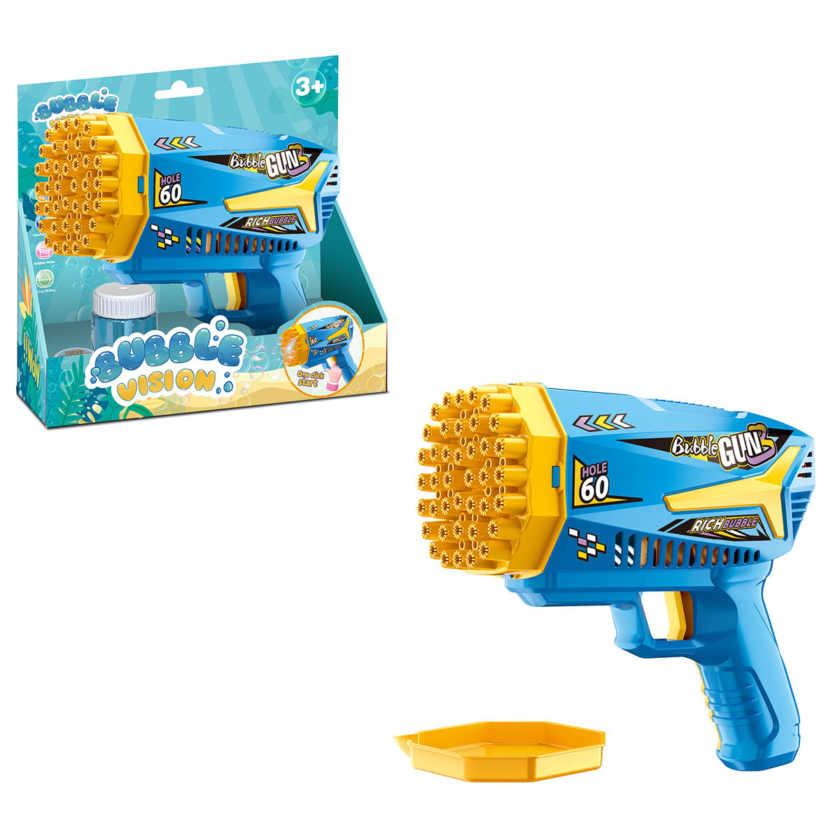 PISTOLET À BULLES BLEU