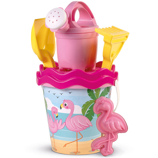 ENSEMBLE SEAU DE PLAGE FLAMINGO 17 CM 🔶