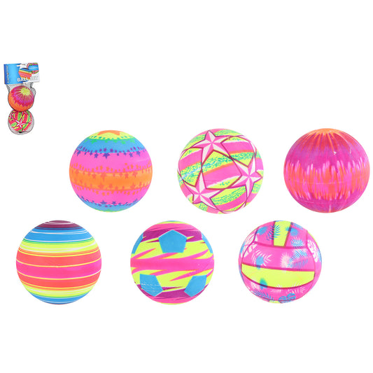 2 BALLES MOUSSE NÉON 10 CM ASSORTIES 🔶