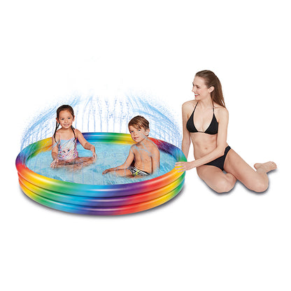 REGENBOGEN-POOLDUSCHE MIT WASSERSPRITZER 🔶