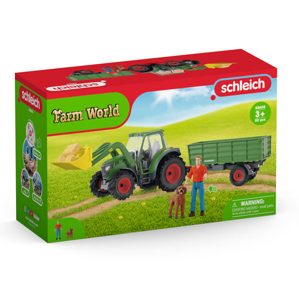 TRACTEUR AVEC REMORQUE - SCHLEICH 🔶