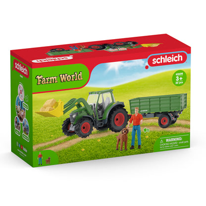 TRACTEUR AVEC REMORQUE - SCHLEICH 🔶