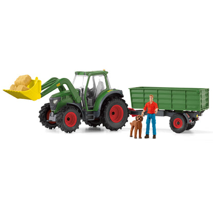 TRACTEUR AVEC REMORQUE - SCHLEICH 🔶