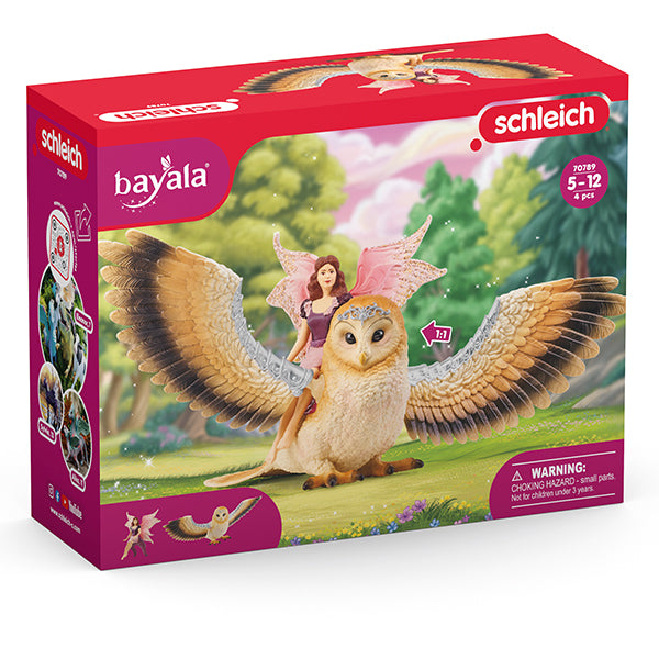 ELFE BAYALA SUR HIBOU PAILLETÉ - SCHLEICH 🔶