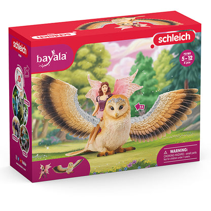 ELFE BAYALA SUR HIBOU PAILLETÉ - SCHLEICH 🔶
