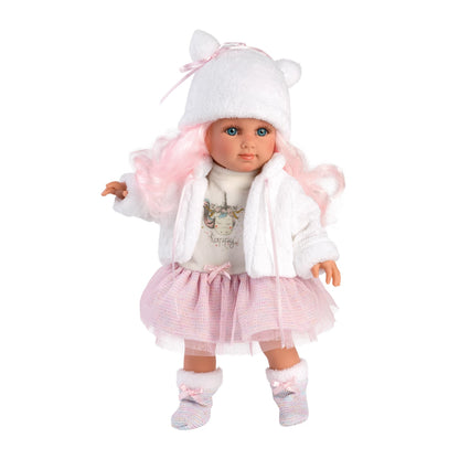 PUPPE ELENA, ROSA, 35 CM