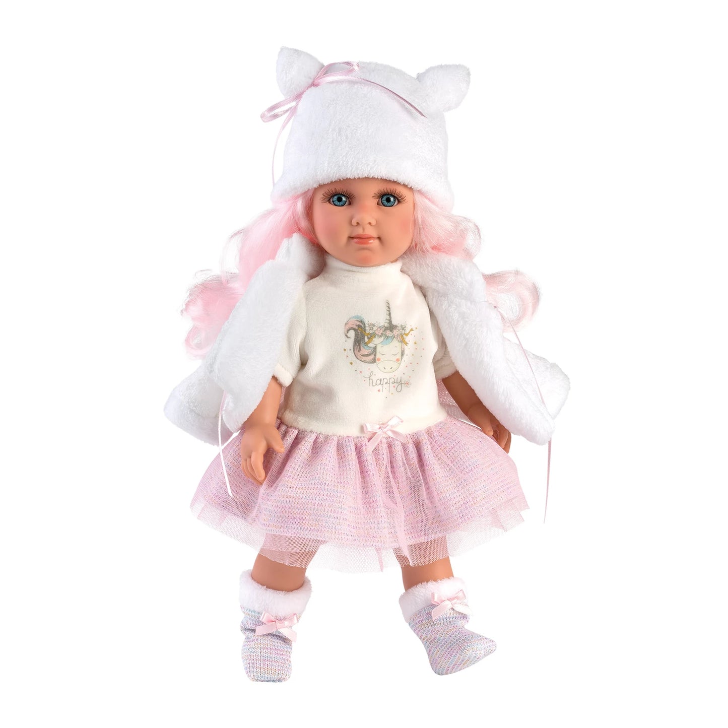 PUPPE ELENA, ROSA, 35 CM