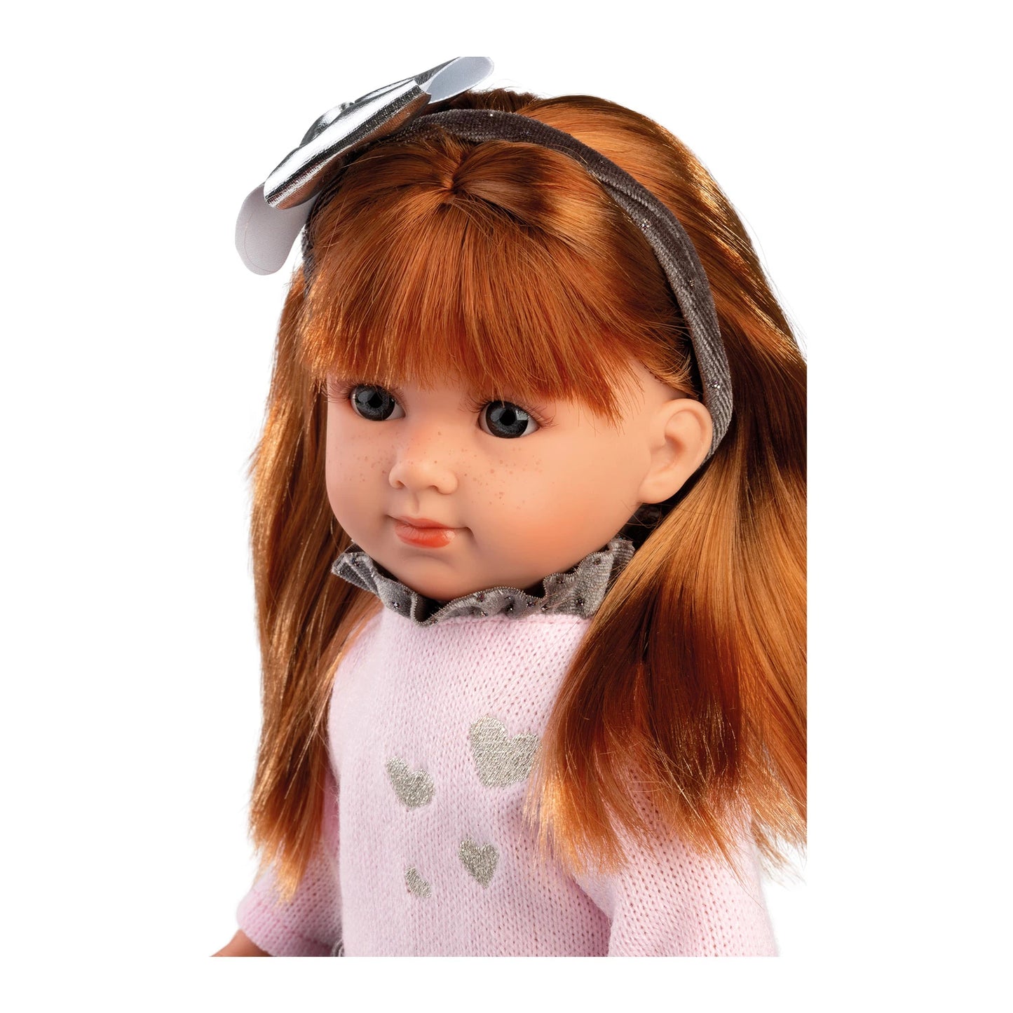 Puppe Nicole, rothaarig mit Rock, 35 cm