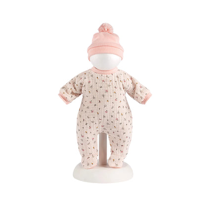 BEIGER PYJAMA MIT BLUMENMUSTER, 32 CM