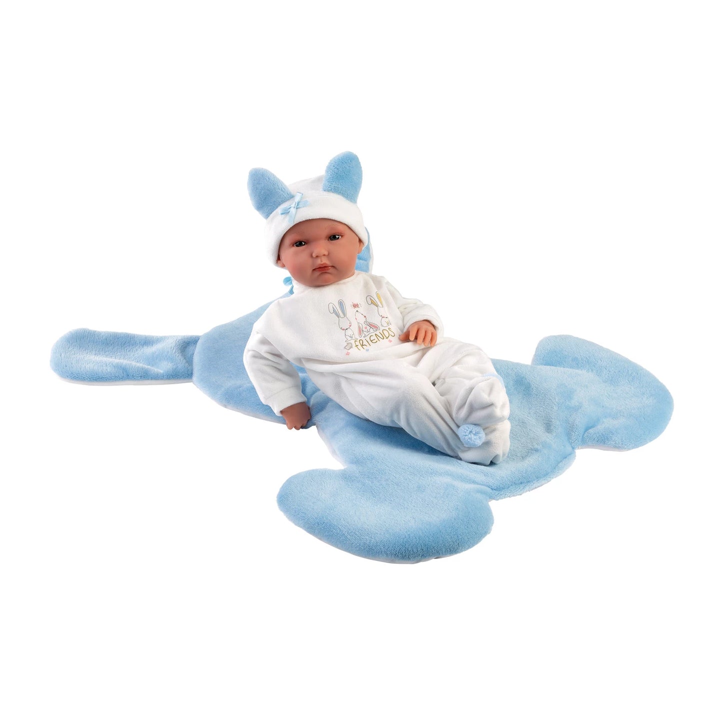 KINDERDECKE BLAU MIT HASE 35CM