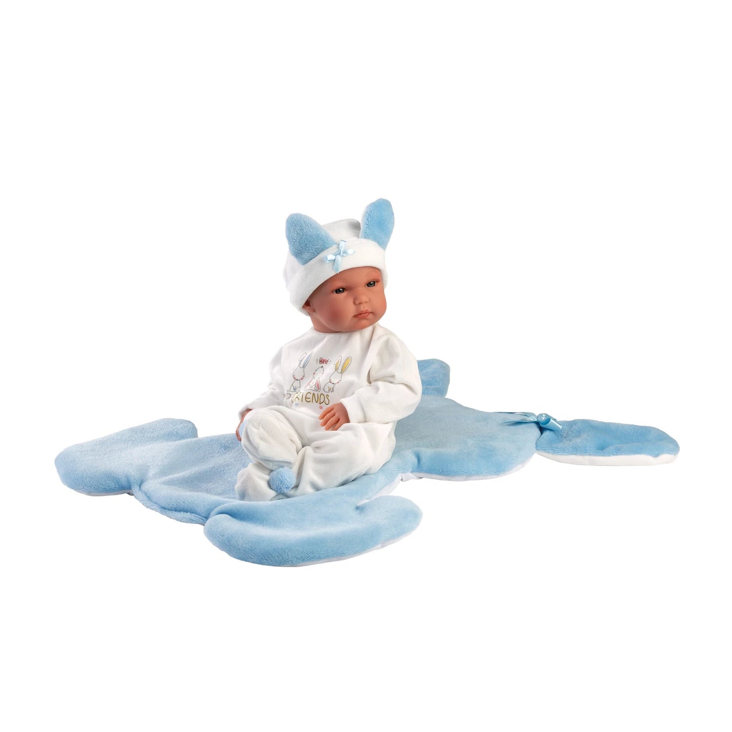 KINDERDECKE BLAU MIT HASE 35CM