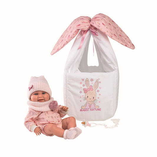 NICA PUPPE MIT TRAGETASCHE 40CM