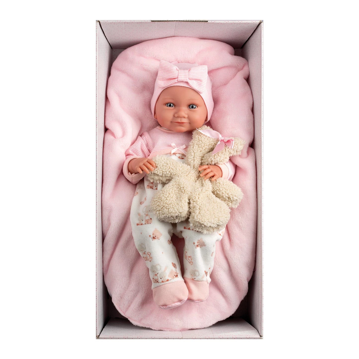 NICA-Puppe mit rosa Kissen, 40 cm