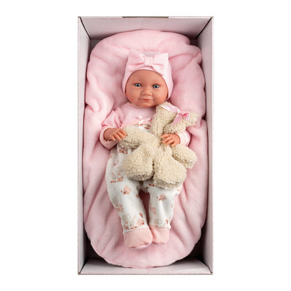NICA-Puppe mit rosa Kissen, 40 cm