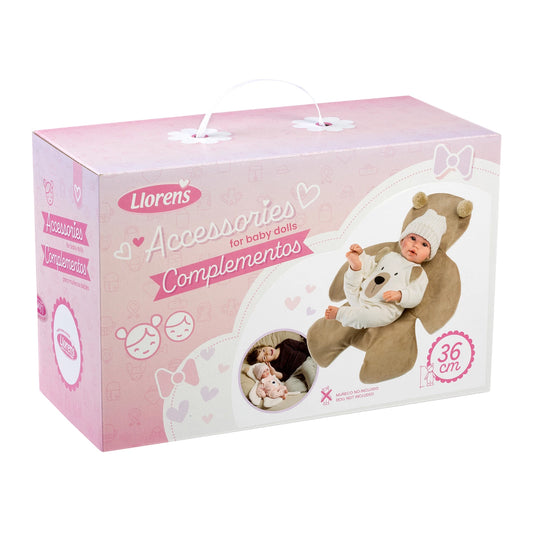 DECKE UND OVERALL BRAUNER BÄR 36 CM