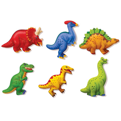 SET DI GESSO E VERNICE FLUORESCENTI PER DINOSAURI