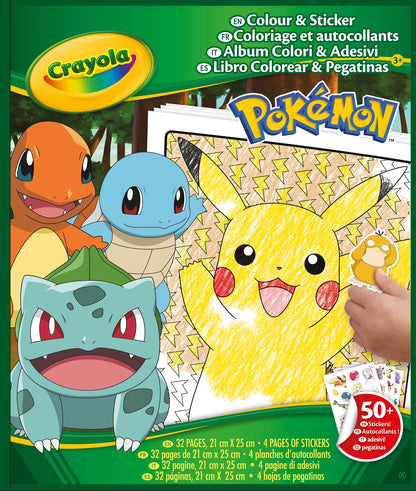 LIBRO DA COLORARE E ADESIVI POKÉMON