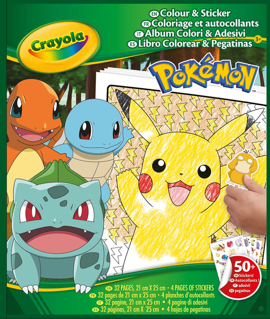LIBRO DA COLORARE E ADESIVI POKÉMON