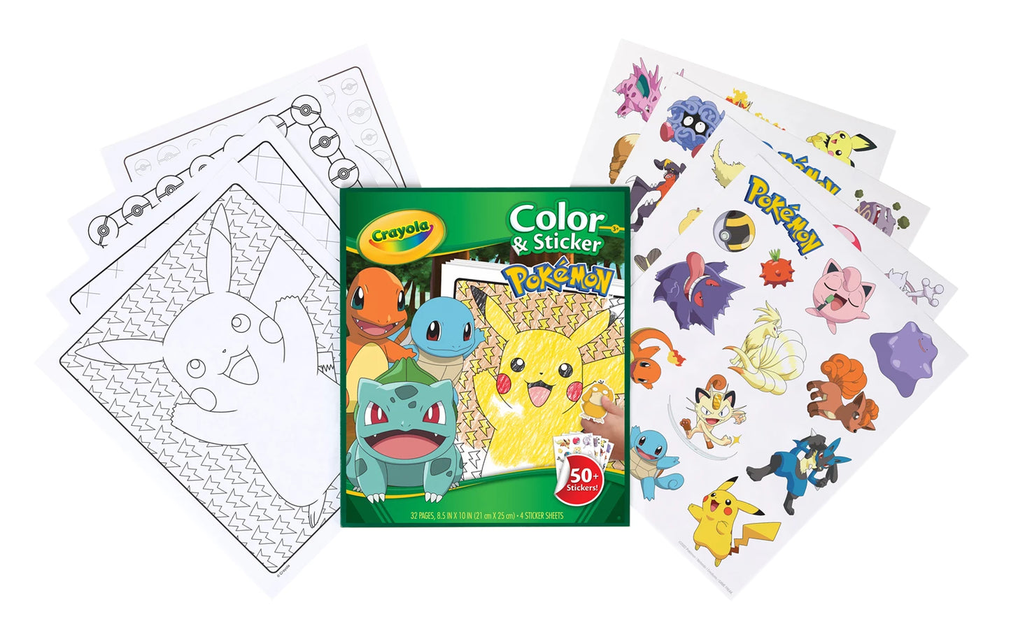 LIBRO DA COLORARE E ADESIVI POKÉMON
