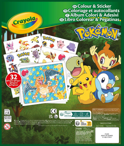 LIBRO DA COLORARE E ADESIVI POKÉMON